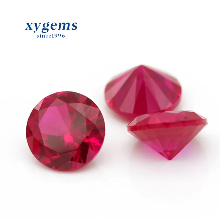Xygems lab rosso rubino pietra di alta qualità corindone rosso rubino 5 # sciolto pietre preziose sintetico 1.0mm ~ 3.0mm