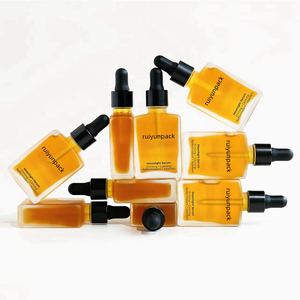15ml30ml 50ml <strong>Empty</strong> square Shoulder Frosted Glass <strong>Mini</strong> Dropper <strong>Bottle</strong>