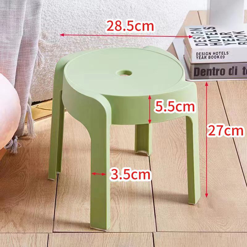 Cyclone-shaped low stool - Nordic green - 27cm high