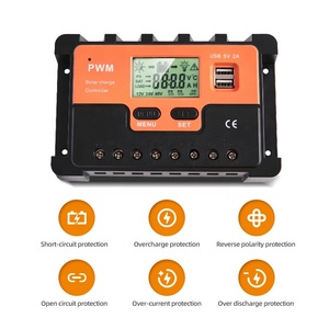 Cina smart lcd screen batteria agli ioni di litio 30a 20amp 10a pwm regolatore di carica solare manuale 12 v24v - Product Image 2