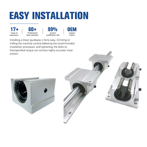 Riel de guía lineal de rodillos, automatización dentada de servicio pesado barata, guía de movimiento lineal magnética de aluminio - Product Image 2