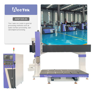 Potente enrutador CNC de 5 ejes, máquina de talla de espuma de madera ATC para hacer moldes de escultura 3D con Control Syntec - Product Image 2