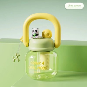 800ml Girl Drinking Water <strong>Bottle</strong> Summer Good-looking Large Capacity Tea Strainer Cute Tea <strong>Making</strong> Plastic <strong>Cup</strong> with Straw - Product Image 2