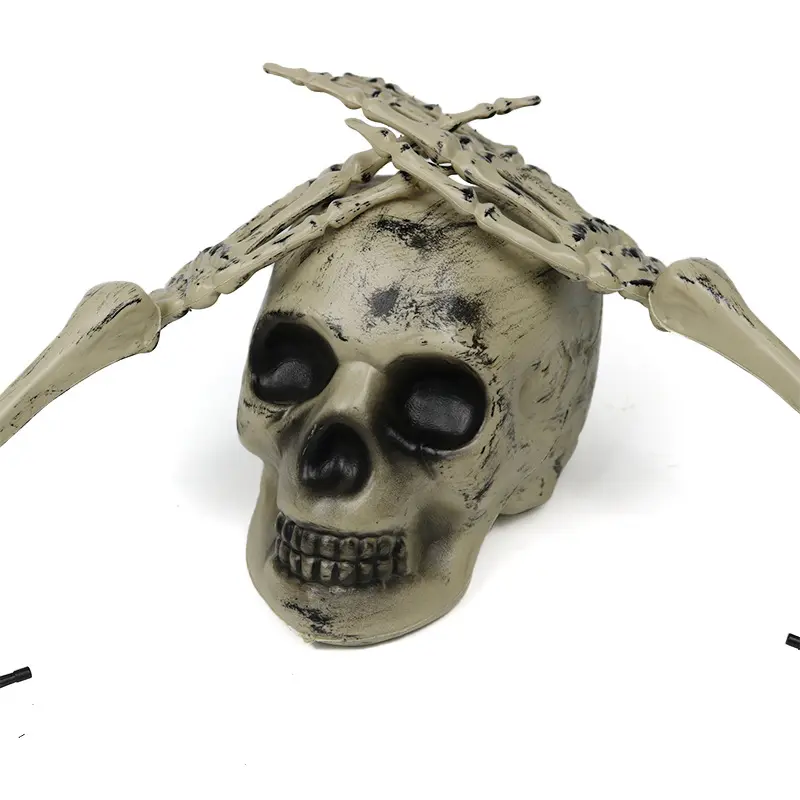 Résine Halloween accessoires rétro accessoires figurine moderne squelette sculpture statue avec éclairage LED