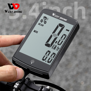 WEST BIKING 3.4 Inch Large Screen Speedometer Bike <strong>Cycle</strong> Digital Cycling <strong>Computer</strong> Mount Waterproof 1000mAh Bike <strong>Computer</strong>