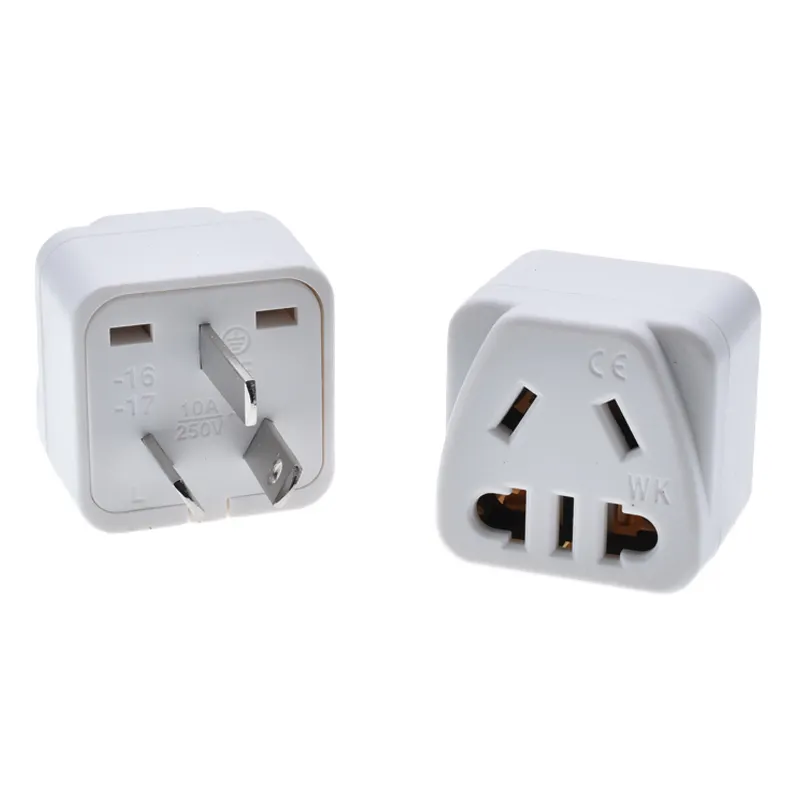 Adaptador de tomada austrália para plugue 10a250v, plugue adaptador de tomada para carregador de viagem para telefone