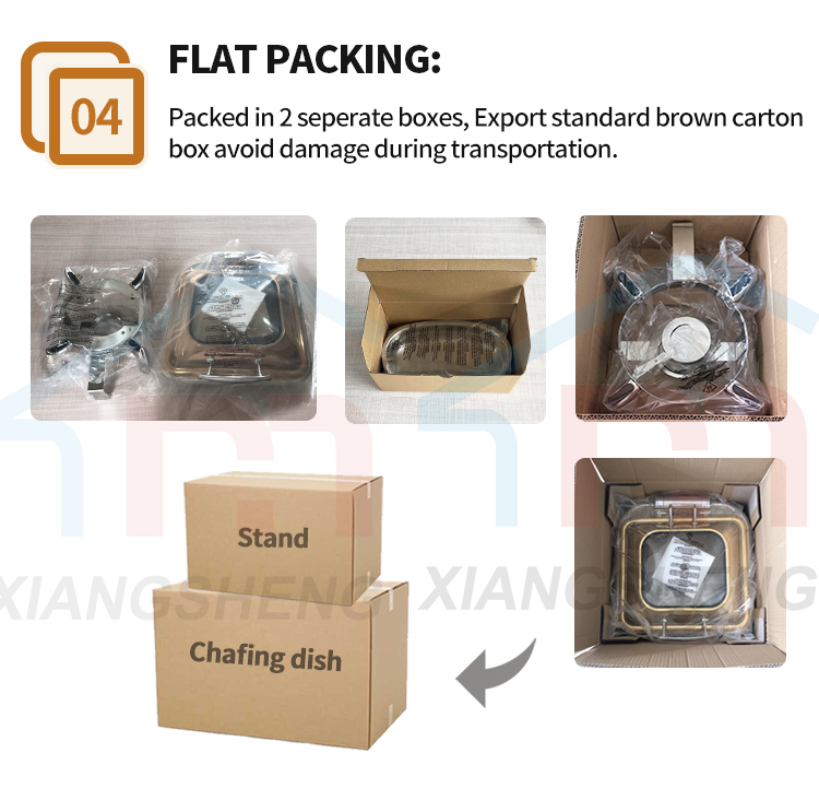 Electric Rectangular Square Heating Eletricnic Electronic Spare Parts F1017-L Eletrinical Hydraulic Chafing Dish