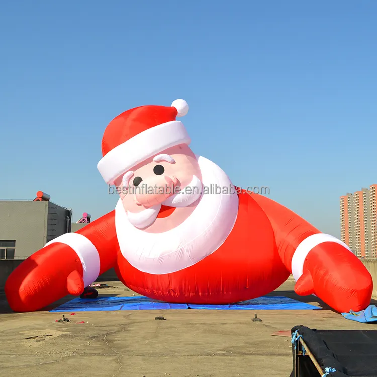 Desenhos animados infláveis gigantes Papai Noel do Natal, Papai Noel exterior inflável decorativo do Natal