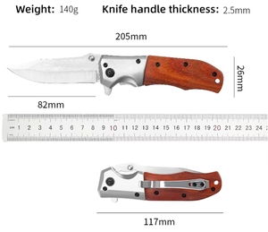 Willia Ngoài Trời Chiến Thuật Gấp Pocket Dao Lưỡi Thép Không Gỉ Gỗ Tùy Chỉnh OEM Hỗ Trợ Cho Cắm Trại Đi Bộ Đường Dài Tự Làm Lớp - Product Image 4