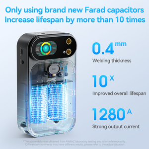 0.4MM Weldable Super Farad Capacitance Portable Cell Transplant Handheld Mini Battery <strong>Spot</strong> <strong>Welder</strong> for Phone Repair 18650 DIY
