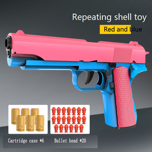 2023 sıcak blowback kabuk atma tam otomatik 1911 Colt kabuk atma tabancası kum Hawk yumuşak kurşun oyuncak silah silah toptan - Product Image 2