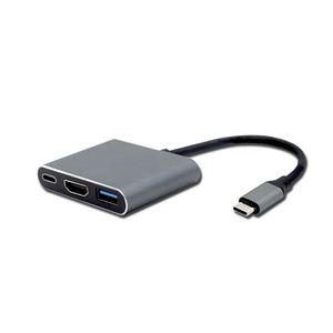 较小的转换器100W PD 4k高清MI 30HZ 3合1 <span class=keywords><strong>usb</strong></span>-c型至<span class=keywords><strong>usb</strong></span> 3.0适配器，适用于笔记本电脑<span class=keywords><strong>usb</strong></span> 3合1集线器c适配器