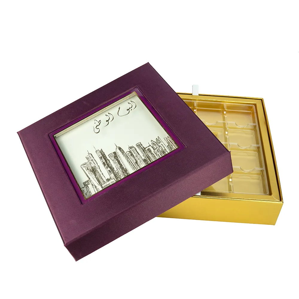 PVC Transparent Window Cookies Food Small Paper Box for Gift with Window