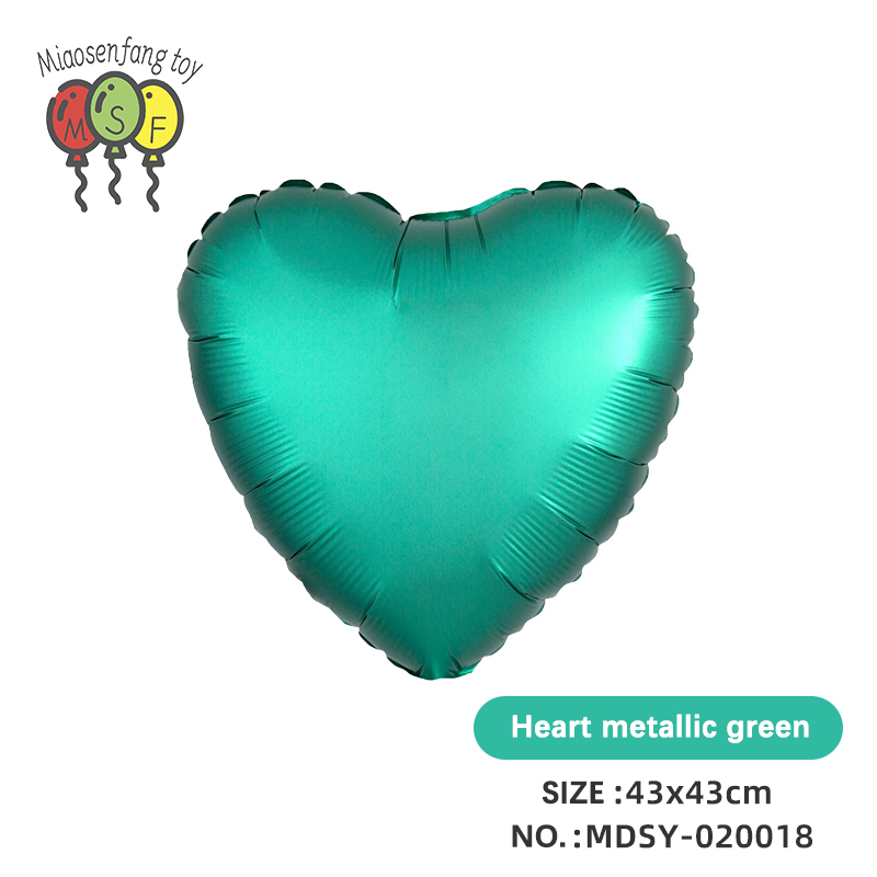 Cuore verde metallizzato