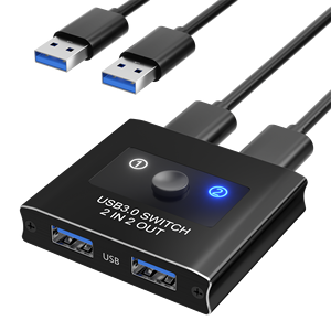 2x2 USB 3.0 Switch Selector 2x2 Bidirektion aler USB-Switch 2 Ports mit 2 Geräten (für Tastatur-Maus drucker) 2 Port Hub - Product Image 3