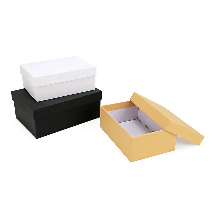 Custom Luxury High Quality Rigid Cardboard Packaging White Removable Lid Gift Boxes