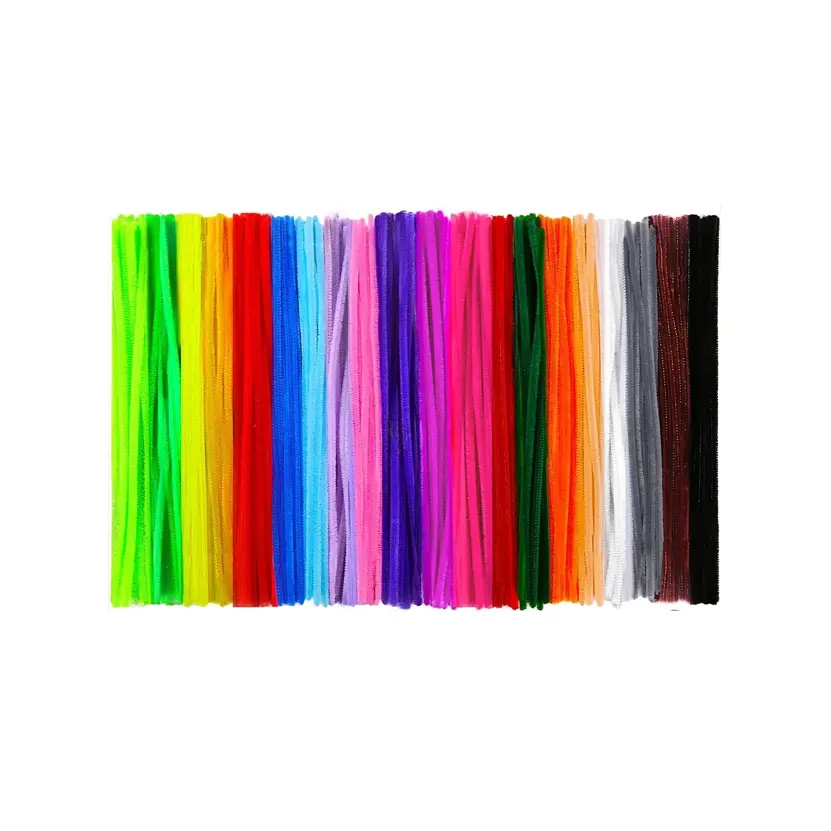 Craft Pipe Cleaner 300 Stück lange flexible mehrfarbige Chenille Stiele Pfeifen reiniger Bulk Fuzzy Pipe Craft Set