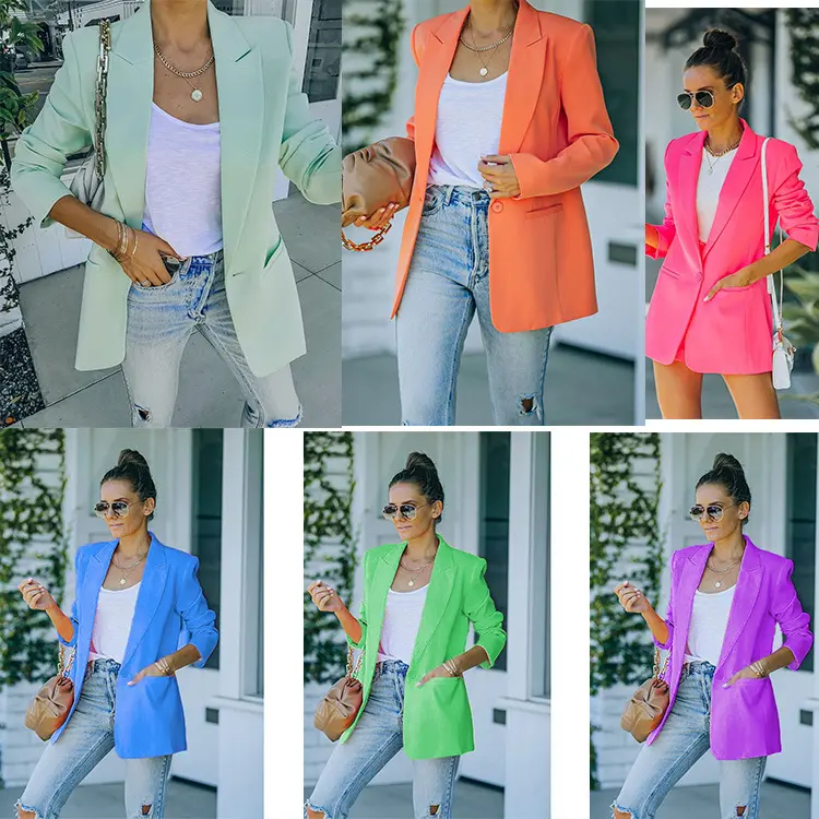 Bán Sỉ Áo Khoác Áo Blazer Nữ Mùa Xuân Đính Kẹo Trang Trọng Mùa Thu Theo Yêu Cầu