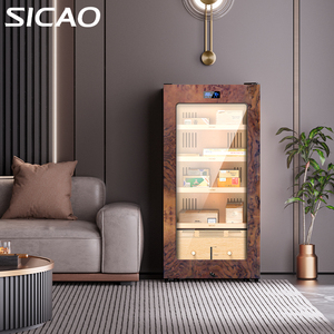 Fashion Luxury Cigar Cooler Humidor Storage Boxes <strong>Humidity</strong> Control Glass Cigar Cabinet - Product Image 3