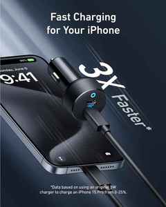 Anker 40W USB C Car <strong>Charger</strong> 2-Port Power <strong>IQ</strong> 3.0 Type C Adapter PowerDrive III Duo with Power Delivery for iPhone - Product Image 3