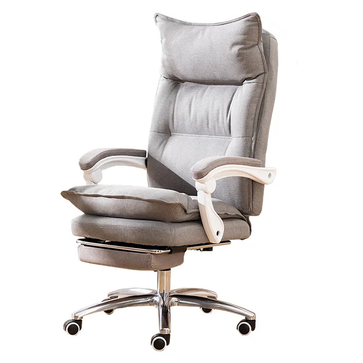 Silla rotativa de diseño ergonómico para oficina, cómoda silla reclinable con respaldo ajustable y reposapiés boss con polea