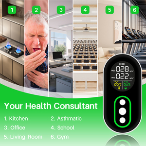 เครื่องตรวจจับ PM2.5 4 in 1แบบพกพาเซ็นเซอร์ PM10เครื่องวัดอนุภาคอากาศเครื่องตรวจจับฝุ่นสำหรับการตั้งแคมป์ - Product Image 5