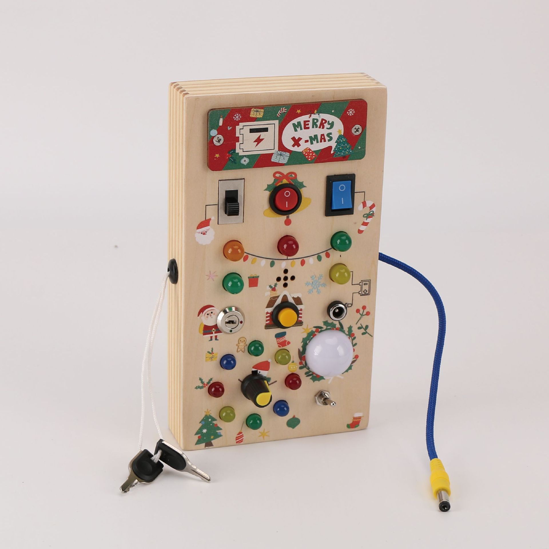 Wood color Christmas circuit board 026
