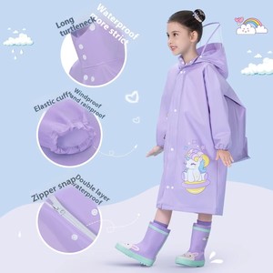高品质粉色熊公主儿童雨衣防水儿童女童雨具90 145厘米便携时尚旅行