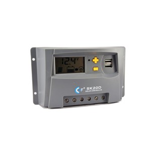 PWM自動パラメータ調整可能20Aソーラー充電コントローラデュアルUSBポート付き12V/24VデュアルUSBポート付き - Product Image 2