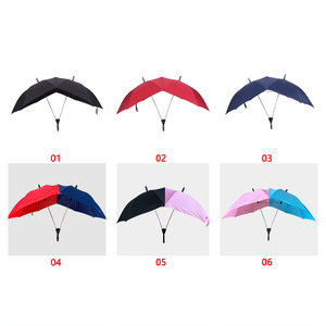 DD1783时尚双人定制雨伞直杆广告配色雨伞双人情侣伞 - Product Image 2