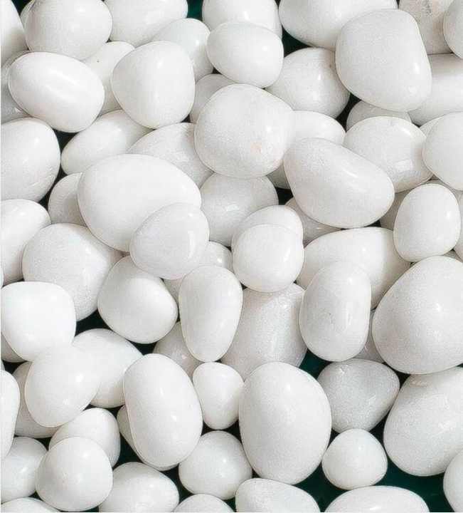 BOTON-piedra Natural blanca para paisaje de jardín, guijarros de nieve blanca