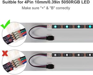 ESannオスからクリップ10mm4ピンLEDストリップライトRGBLED延長ワイヤーケーブル (LEDストリップ用) - Product Image 4