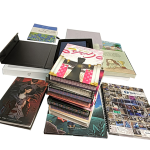 Wholesale pu leather linen spiral bound wire o perfect <strong>binding</strong> saddle stitch cardboard children book <strong>notebook</strong> custom printing - Product Image 3
