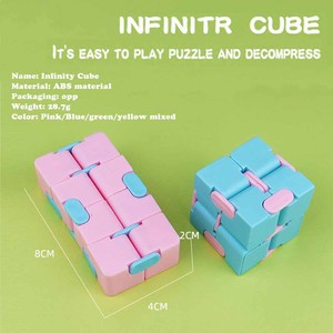 Nhựa chống áp lực ma thuật Fidget Infinity Cube đồ chơi Infinity tiện ích Spinner Fidget Cube ma thuật Fidget Cube - Product Image 2