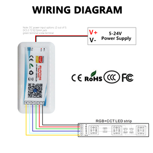 WiFi Tuya Smart RGBWC, световой музыкальный светодиодный контроллер DC 5 В 12 В 24 В 5 - Product Image 4