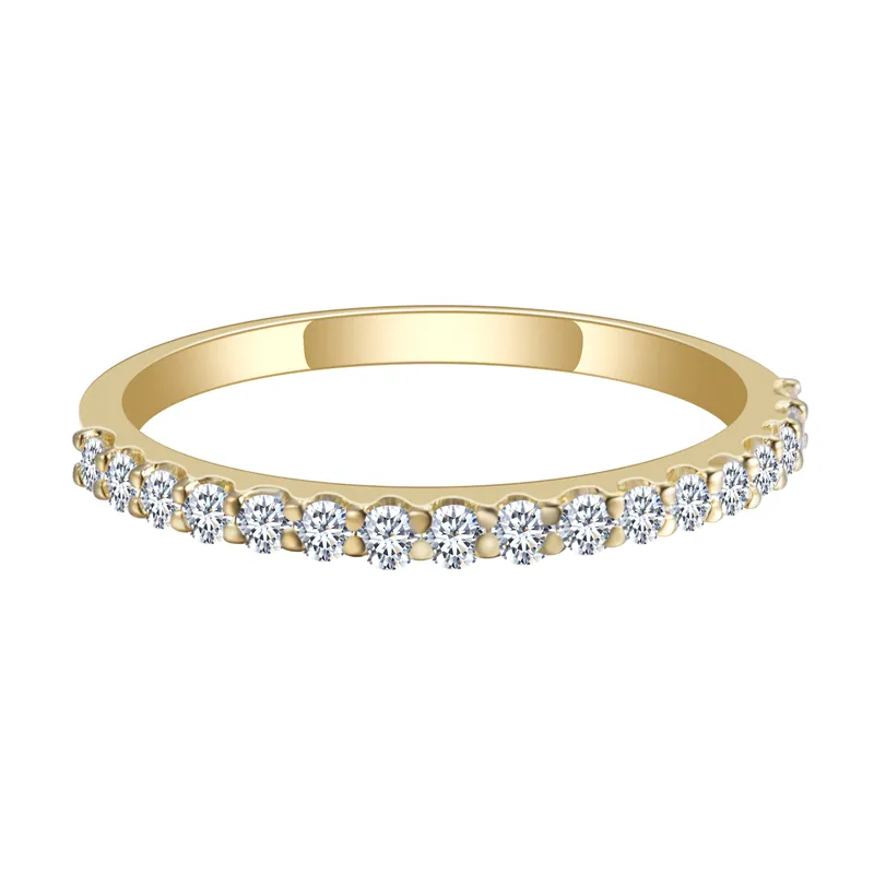 Messi MS-414 banda da eternidade 18k ouro amarelo personalizado jóias laboratório diamante eternidade anel