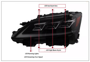 Araba aksesuarları Gs Gs250 LED far DRL sıralı direksiyon 2012-2014 far projeksiyon Lens ile Lexus için - Product Image 2