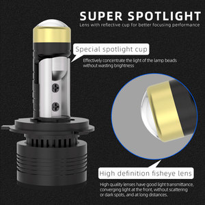 Fabrika ihracat araba motosiklet aydınlatma sistemi Mini boyutu H4 Led far projektör - Product Image 5
