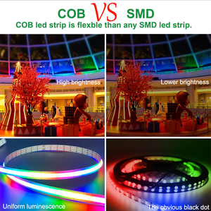 Смарт-Rgb COB Светодиодная лента Rgbw гибкая лента DC24V RGB + WW/ RGB + CW пульт дистанционного управления для украшения вечеринки