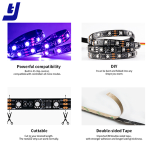 Fabrika ws2812b led şerit kontrol ws2812b bireysel adresli rgbic led şerit açık led uzun şerit güneş için - Product Image 5