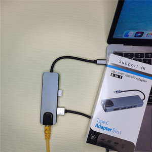 5 in 1 USB <strong>Type</strong> C Hub Hdmi 4K <strong>TYPE</strong>-C Hub to 100M Gigabit Ethernet <strong>Network</strong> Card Rj45 Lan Adapter for Macbook Pro samsung huawei - Product Image 6