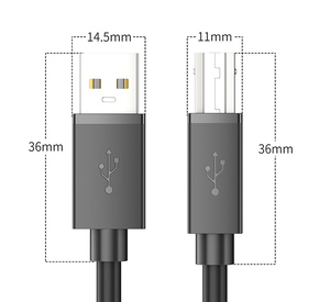 USB2.0 Printer Data Cable PVC <strong>Type</strong> a Male to <strong>B</strong> Male Printer <strong>USB</strong> Cable Data Cord for Brother HP Canon Lexmark Epson Printer - Product Image 3