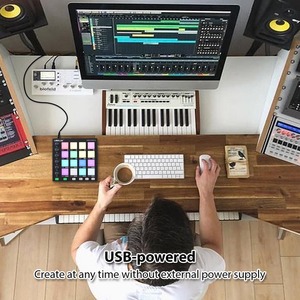 Controlador MIDI WORLDE 6 perillas asignables Nota Repetir botones de nivel completo Software de producción MIDI Controller Pad - Product Image 5