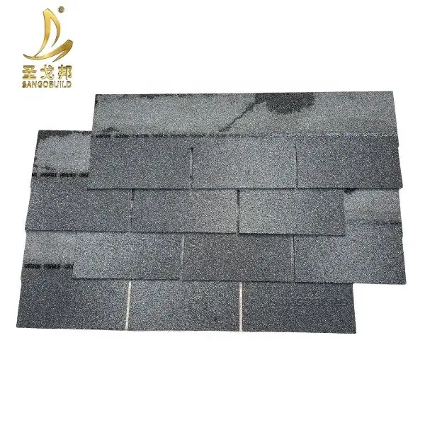 Indonesia vendita calda materiali da costruzione in fibra di vetro nero tetto 3-Tab tipi laminati bitume asfalto tegole