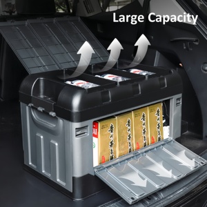 80L Foldable Plastic Storage Box New Outdoor Folding Storage <strong>Bins</strong> Lid Collapsible Camping Container Stackable Storage <strong>Bin</strong> <strong>Design</strong> - Product Image 2