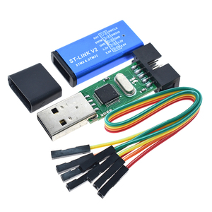 Mini Metal Shell STM8 STM32 Simulator Programmierer herunter laden ST LINK Stlink ST-Link V2-Modul Abdeckung DuPont-Kabel für Arduino-Kits