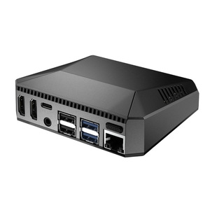 Raspberry Pi 4-го поколения алюминиевый сплав Интеллектуальный вентилятор модуль питания программирования Linux мини-ПК металлический корпус
