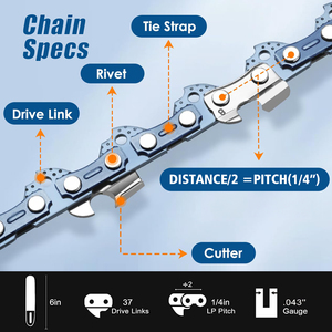 שרשרת החלפת chainsed מיני 6 אינץ 'עבור רשת חשמלי אלחוטי מסור חשמלי עמיד חיתוך עץ - Product Image 5