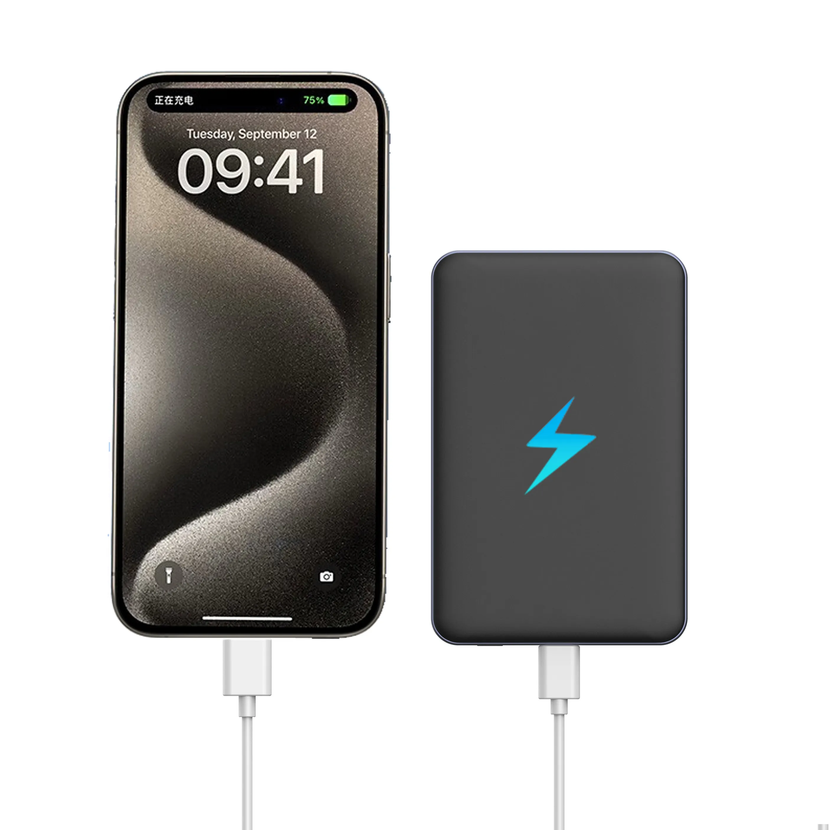 Werbegeschenke neue Mini Ultra Slim 5000 Mah Portable Power Bank PD15W kabellose Aufladung Schnelle Powerbank für Mobiltelefon