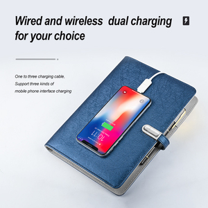 Brand Logo Box Packaging <strong>Notebook</strong> A5 Size Diary Agenda Loose Leaf <strong>Notebook</strong> <strong>With</strong> 8000mAh Power Bank and 16GB USB Flash - Product Image 2